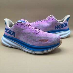 Hoka One One Clifton 9 Pink Running Shoes - Women’s Size 7.5 D WIDE 1132211 CSLC